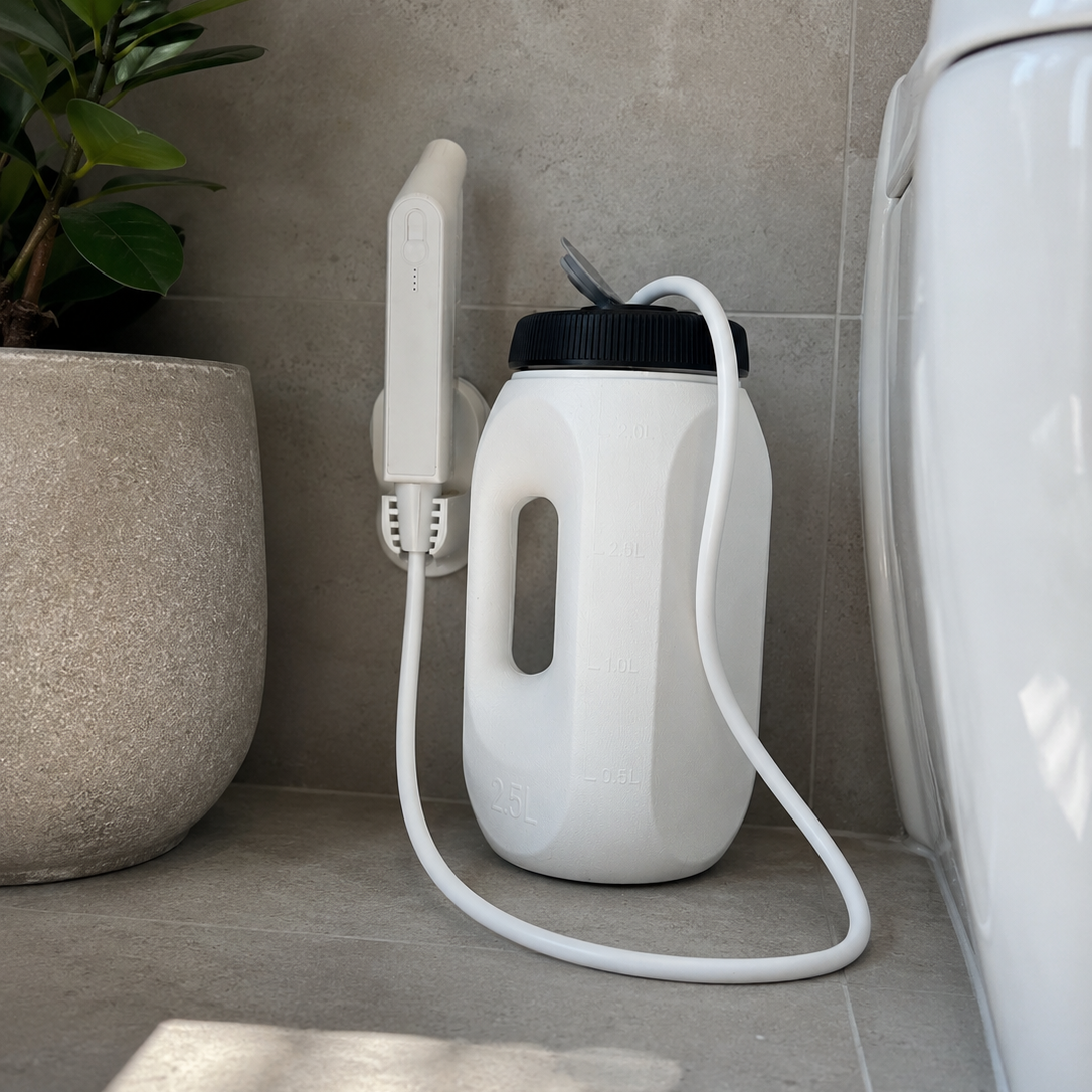 Flexibidet White draagbare elektrische bidet met licht 2,5 liter reservoir